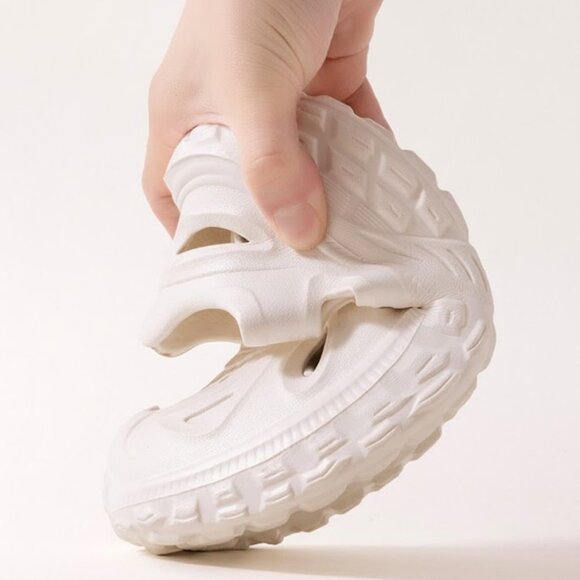 Unisex Breathable Platform Clogs& Lightweight Slip-On~~WHITE - Picture 3 of 6